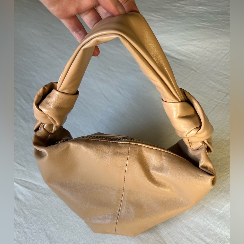 Billini Tan Faux Leather Crescent Mini Bag